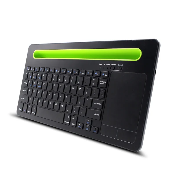 Bluetooth-tangentbord med pekplatta och stativ för telefon/surfplatta – typerCLAW BM110