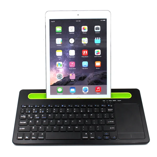 Bluetooth toetsenbord met touchpad en telefoon-/tabletstandaard – typerCLAW BM110