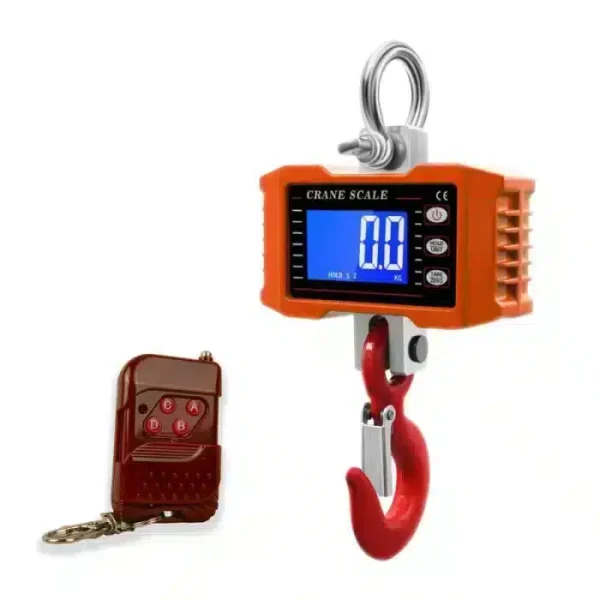 Electronic suspended hook scale 1t with remote control and LCD display wagPRO-H1000P