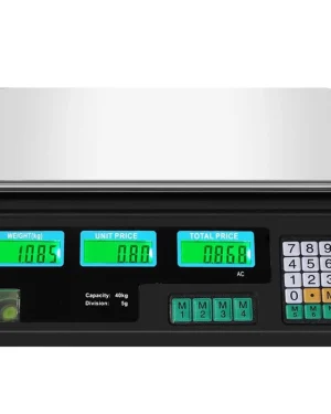 Balanza de almacén, electrónica hasta 40 kg, LCD HDWR wagPRO-S40B